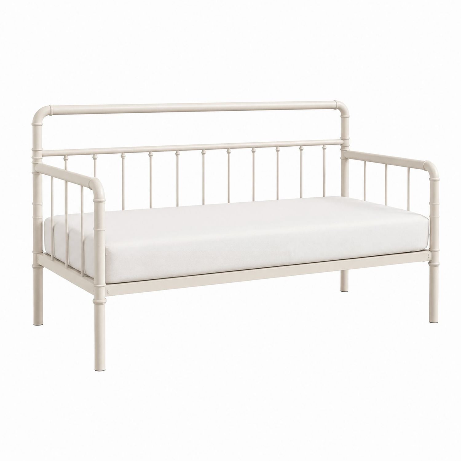 Steel Daybed with Ivory Finish 197x98x91 cm