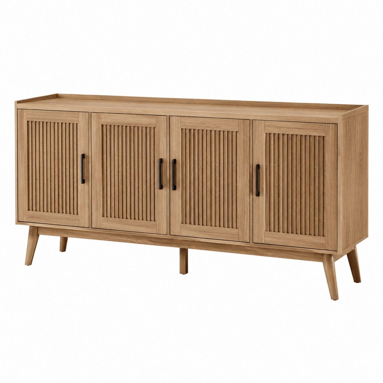 Wooden Sideboard Cabinet with Oak Finish 160cm