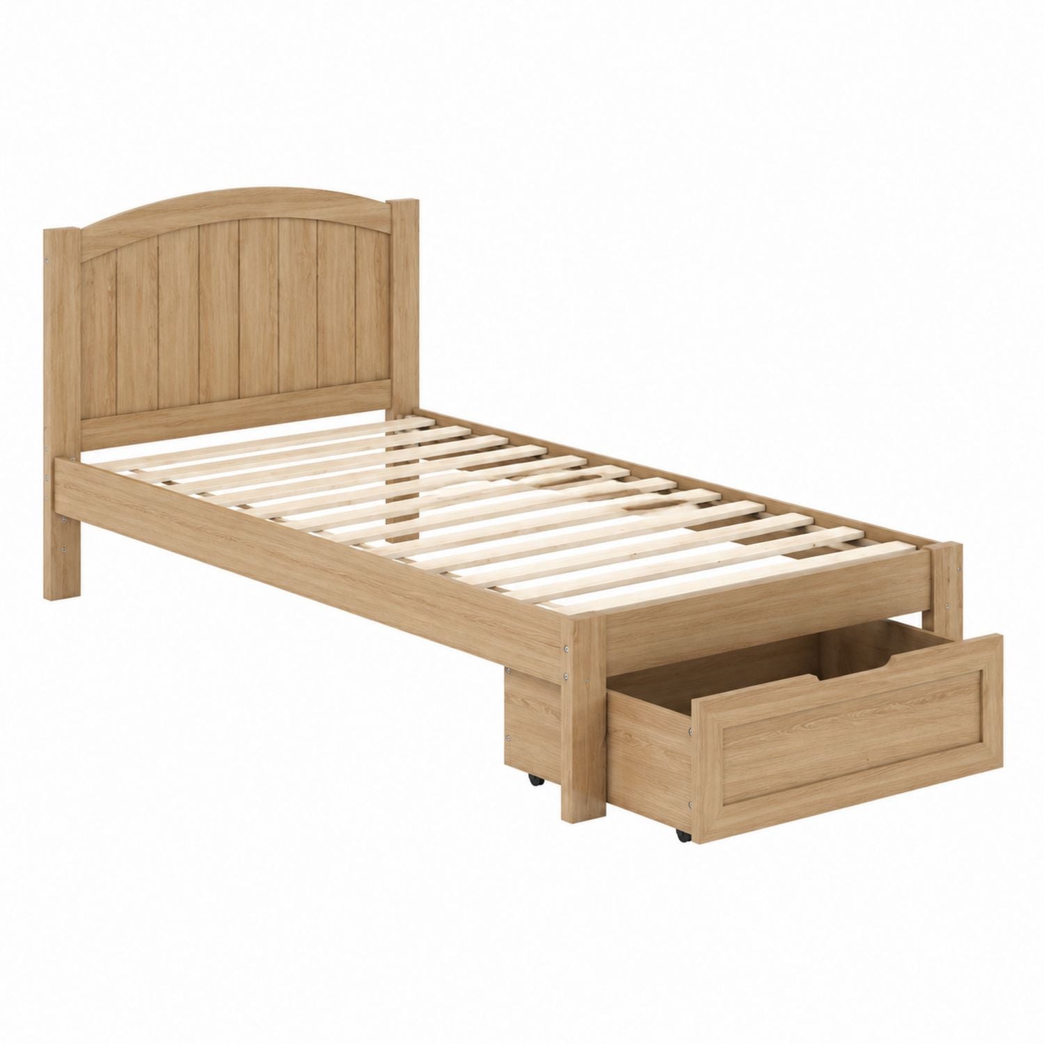 Einzelbett Kiefer Massivholz mit Schublade 200cm x 100cm