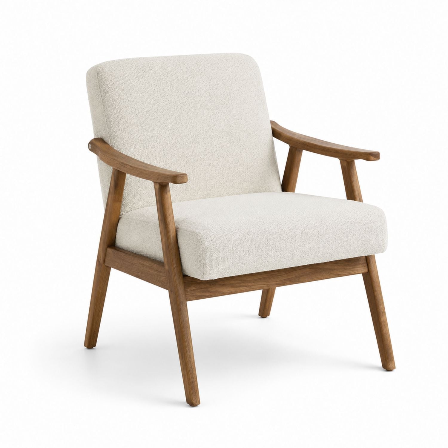 Wood Frame Armchair with Polyester Fabric 76cm x 60cm x 70cm