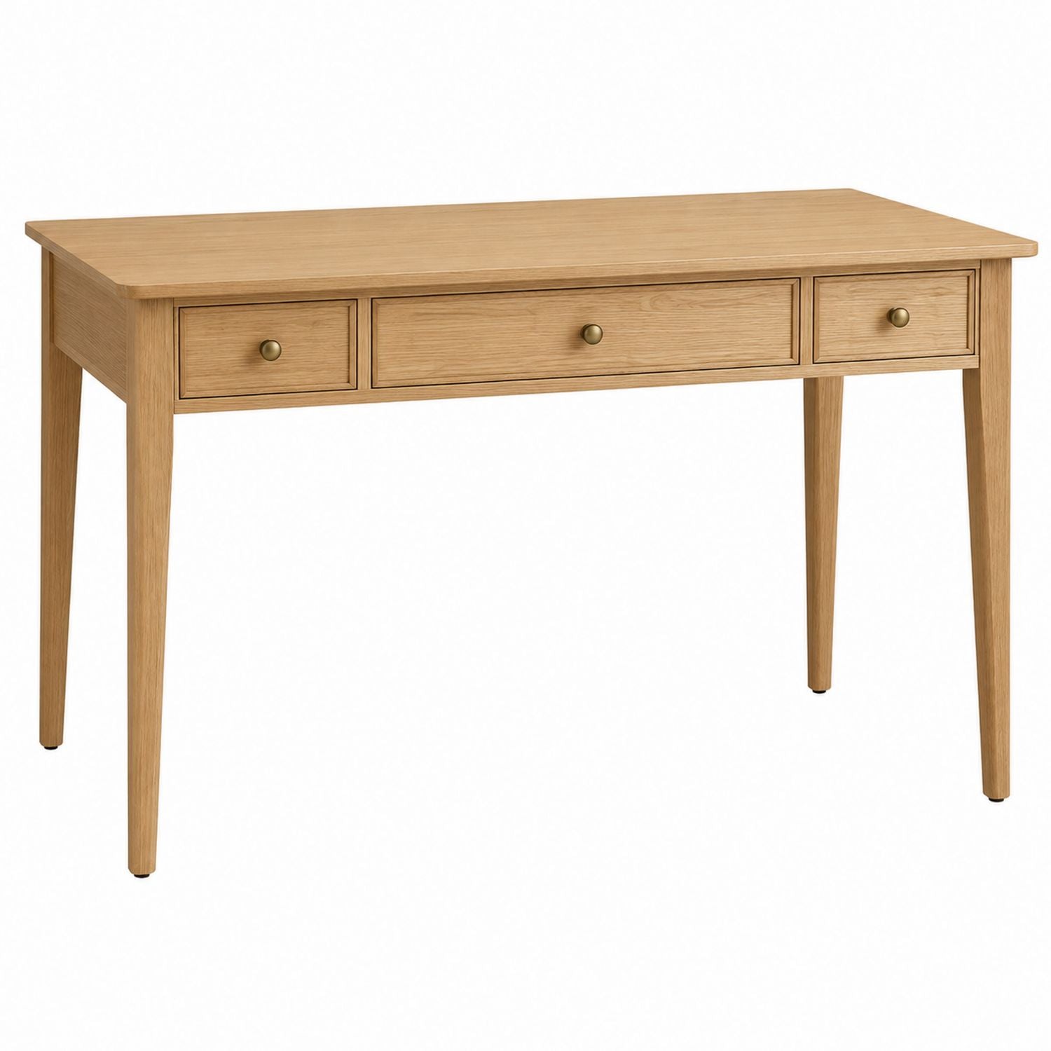 Eichenholzschreibtisch mit 3 Schubladen, naturfarben, 120 cm x 60 cm x 75 cm