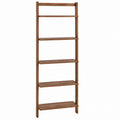 Acacia Wood 5-Tier Ladder Bookshelf Brown 180cm