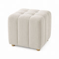 Stoffhocker Beige 45x45x40cm