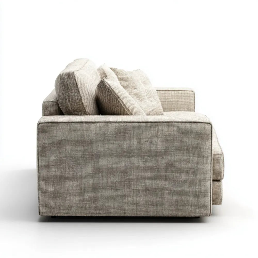 Modern Design Sofa Set Fabric Upholstered 240x150x85 cm - Beige