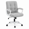 Office Chair with Linen Fabric and Adjustable Height