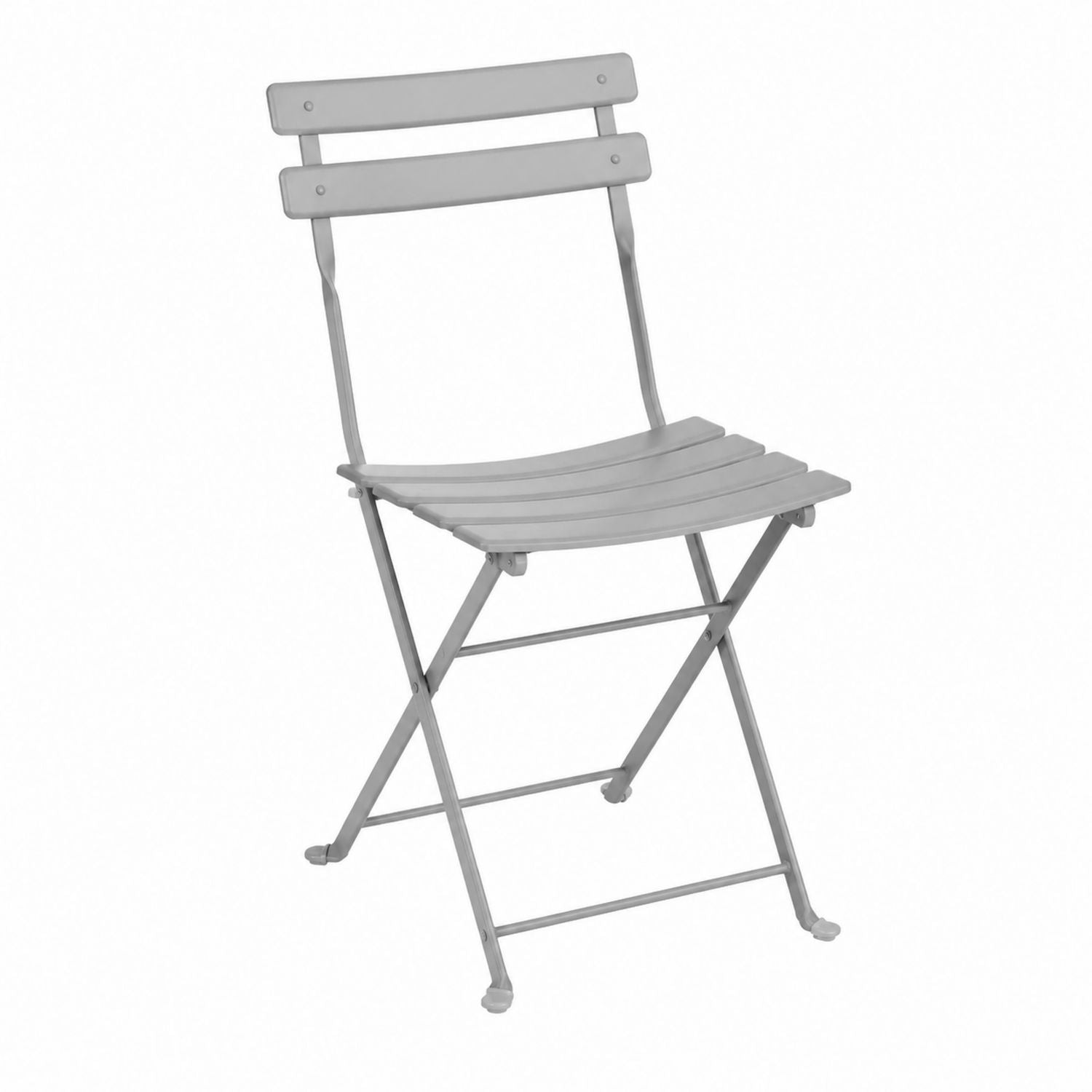 Folding Metal Outdoor Chair Gray 84cm