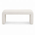 Stoffbezogene Indoor-Sitzbank Beige Rechteckig 120cm