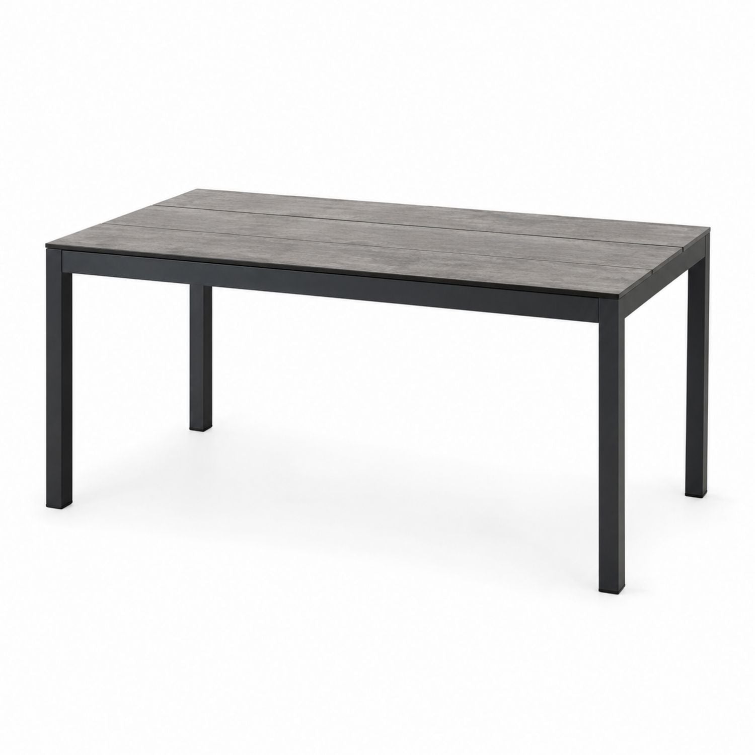 Outdoor Dining Table with Metal Frame and Ceramic Top 180 x 90 x 75 cm