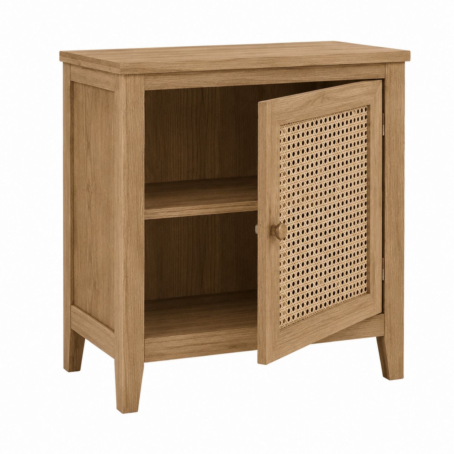 Wood Cabinet with Cane Door 70cm x 40cm x 85cm