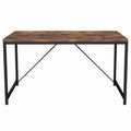 Rechteckiger Holzschreibtisch Metallgestell Braun 120cm x 60cm x 75cm