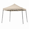 Beige Polyester Canopy Tent with Steel Frame 3x3m