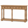 Wood Console Table with 4 Drawers, 120cm x 30cm x 80cm