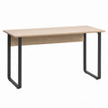 Rechteckiger Holzschreibtisch mit schwarzen Metallbeinen 120cm