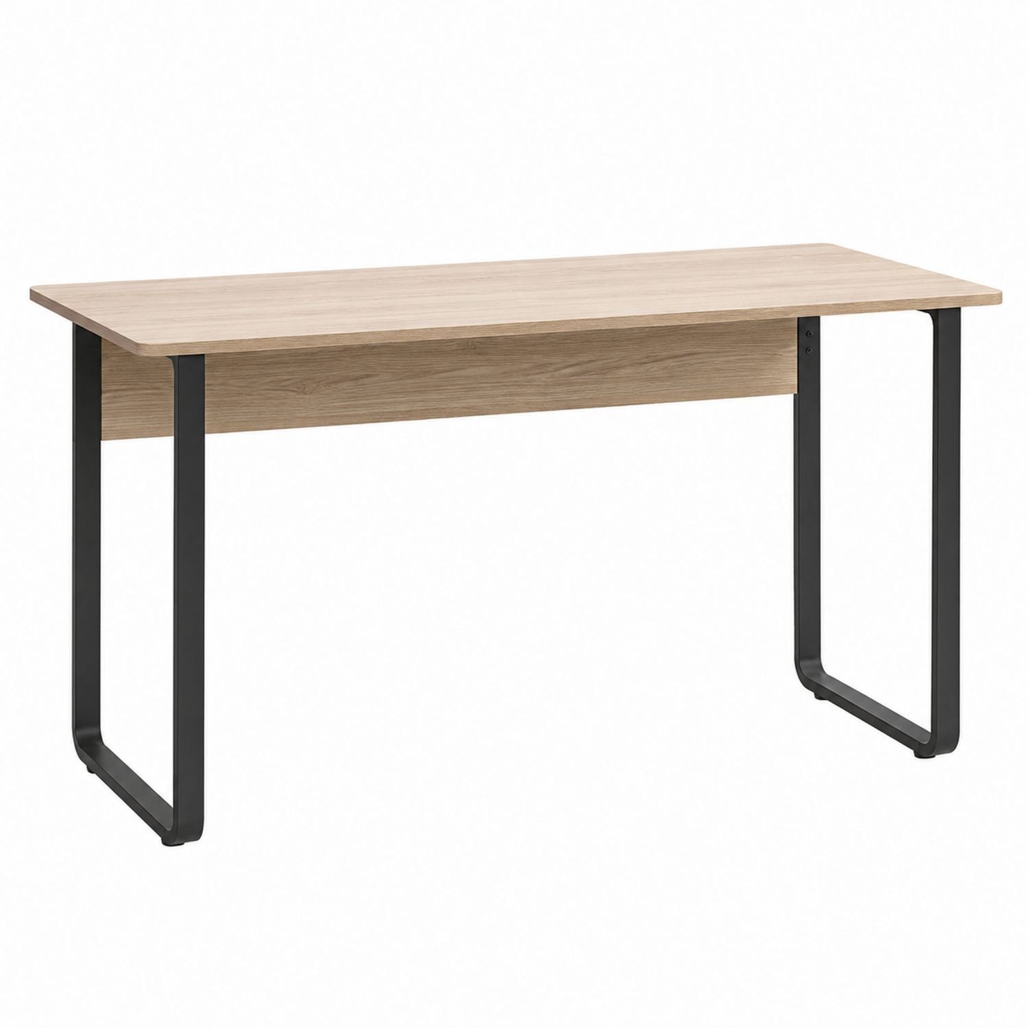 Rechteckiger Holzschreibtisch mit schwarzen Metallbeinen 120cm