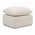 Quadratischer Hocker Bouclé-Stoff Beige 60x60x40 cm
