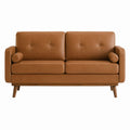 Kunstleder-Loveseat Sofa Braun 152cm x 85cm x 84cm