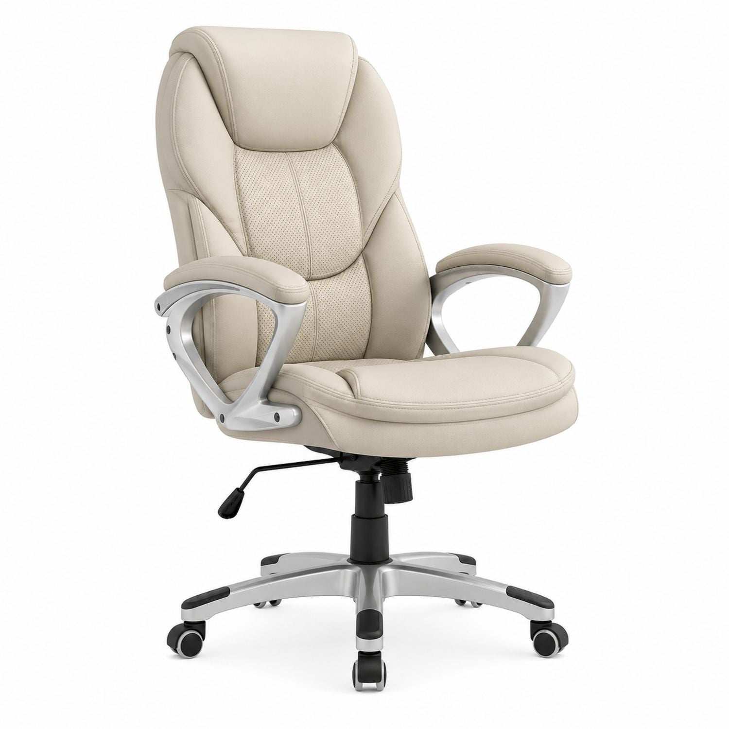 Office Chair PU Leather High Back Adjustable with Armrests