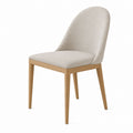 Gepolsterter Esszimmerstuhl mit Buchenholzgestell, Beige