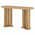 Konsolentisch Holz Rattan Natur 120cm x 40cm x 75cm