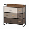 Fabric Drawer Dresser with Steel Frame and MDF Top, 7-Drawer Storage Unit