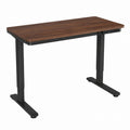 Höhenverstellbarer Schreibtisch Holzplatte Schwarzes Gestell 120x60x70-120cm