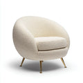 Boucle Armchair - Curved Design 70x80x75 cm - Ivory