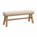 Gepolsterte Holzbank 120 cm