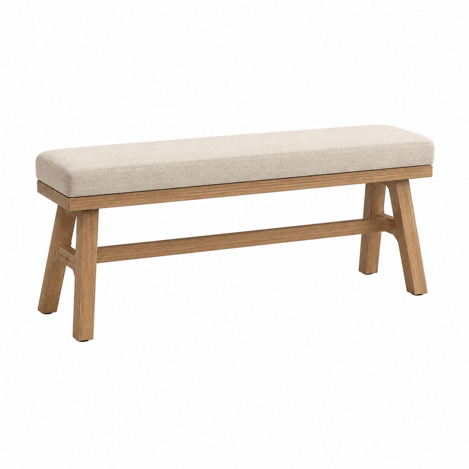 Gepolsterte Holzbank 120 cm