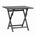 Klappbarer Outdoor-Esstisch Aluminium Schwarz 80x60x70 cm