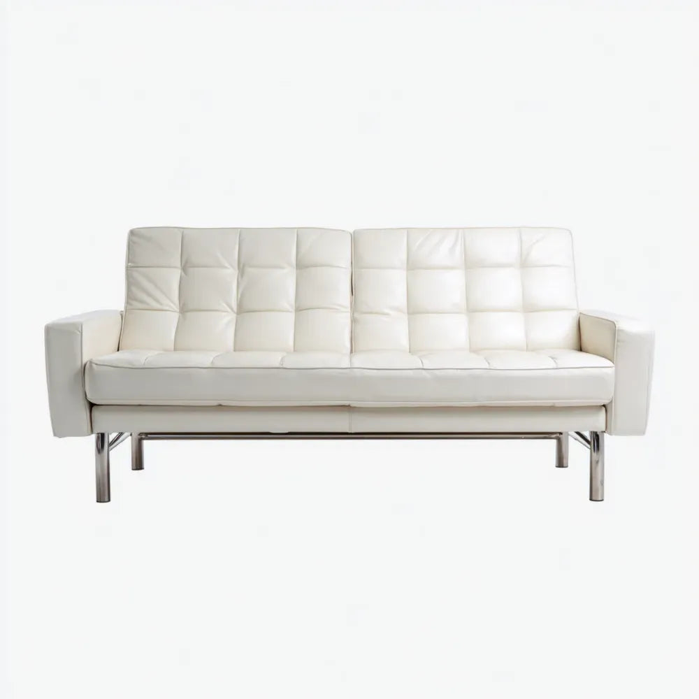 Leather Sofa 200x85x85 cm - White - Modern Design