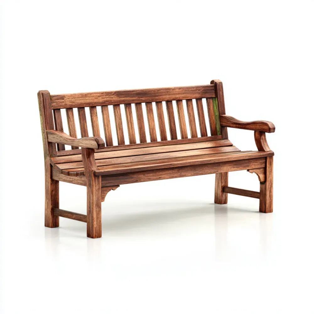 Garden Bench Wooden 150x60x90 cm – Brown – Classic Outdoor Seating